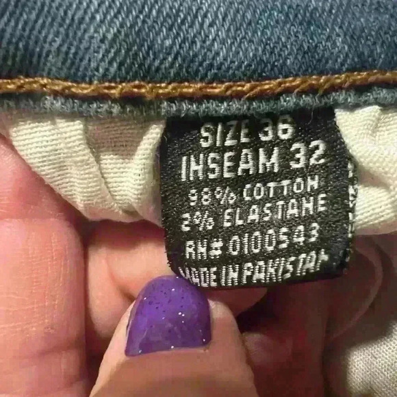 Another Hype Piece (AHP) Mens Jeans Sz 36x32 Skinny Fit Distressed Grunge B0059 - Picture 10 of 13